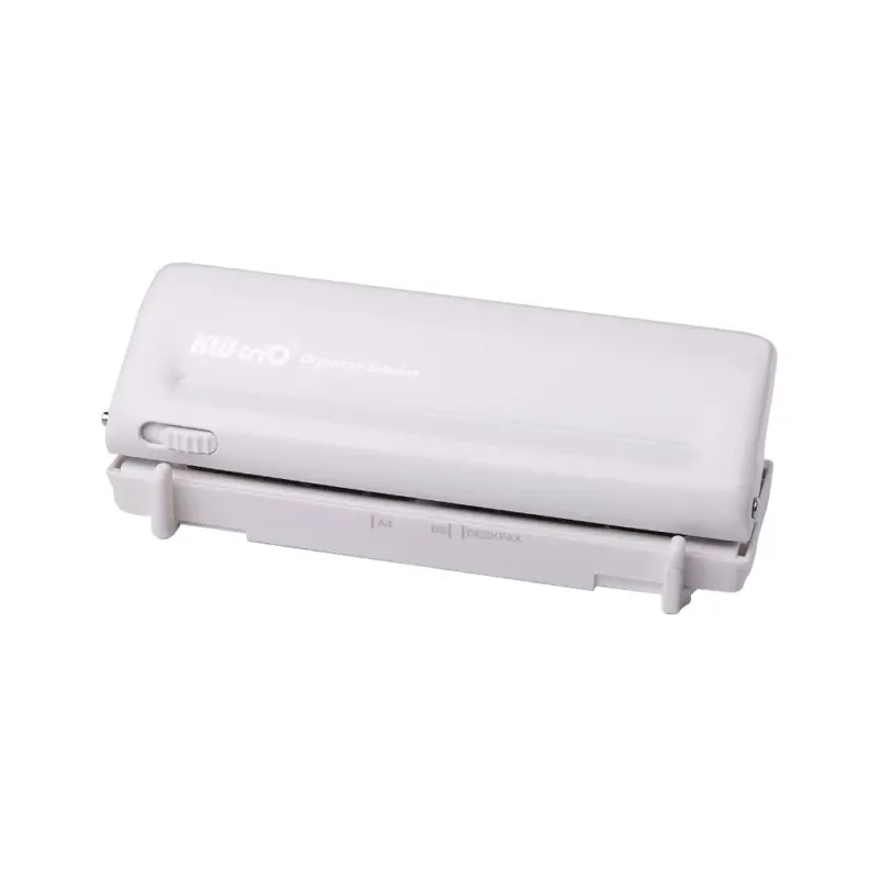 KW-triO Adjustable 6-Hole Desktop Paper Punch Milk White