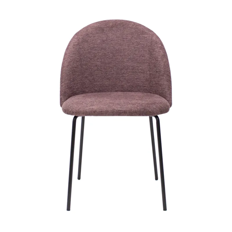 Esszimmerstuhl – Samtstoff Bezug, Metall Gestell, Lila Farbe - Noa | Kick Collection