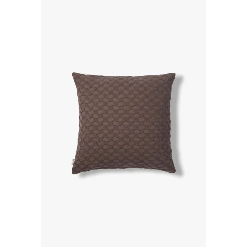 Kissenbezug – Bio-Baumwolle, Jacquard Design, Dunkelbraune Farbe - Ella | Studio Femme Home