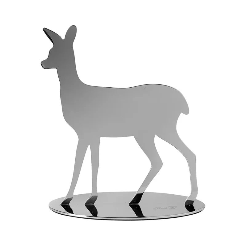 Dekofigur – Pulverbeschichtetes Metall, Winterliches Tiermotiv, Filigrane Silhouette - Gina | Fink Living