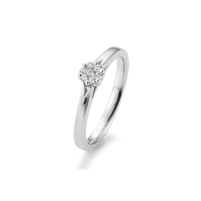 Breuning 18 Karat Gold Verlobungsring Flower mit Diamanten - 41/05716