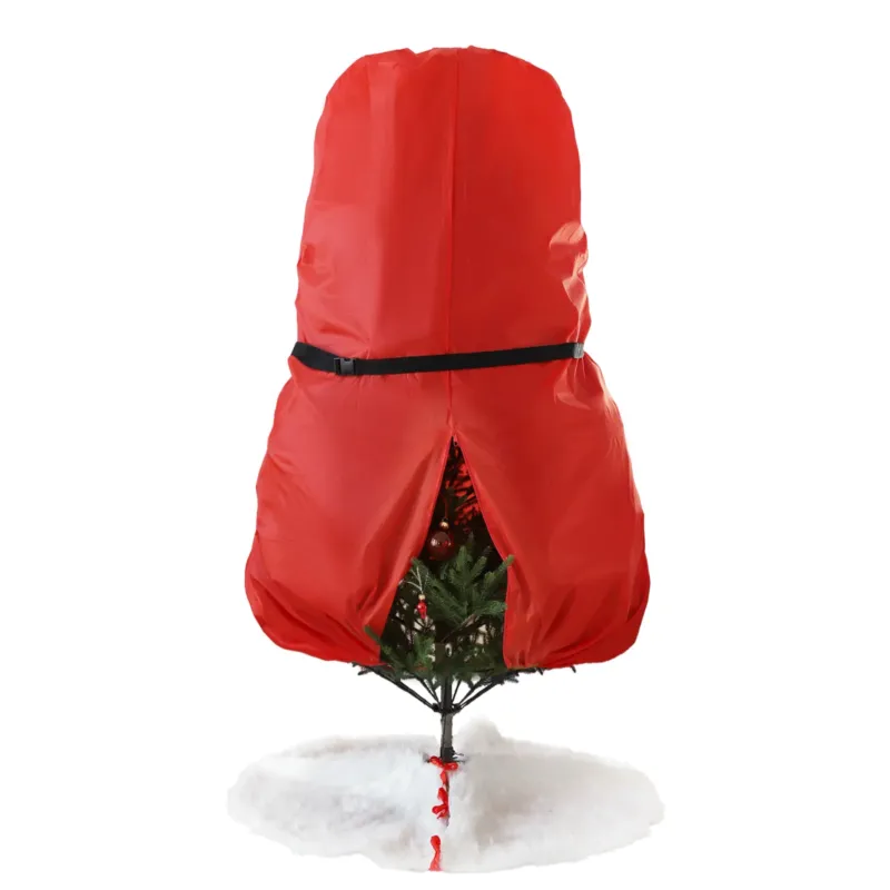 Salcar Weihnachtsbaum Aufbewahrung 138 × 185 cm – Weihnachtsbaumtasche für Bäume bis 2,4 m, mit Schnallen, Kordelzug & Kartenschlitz, Wasserdicht & Reißfest