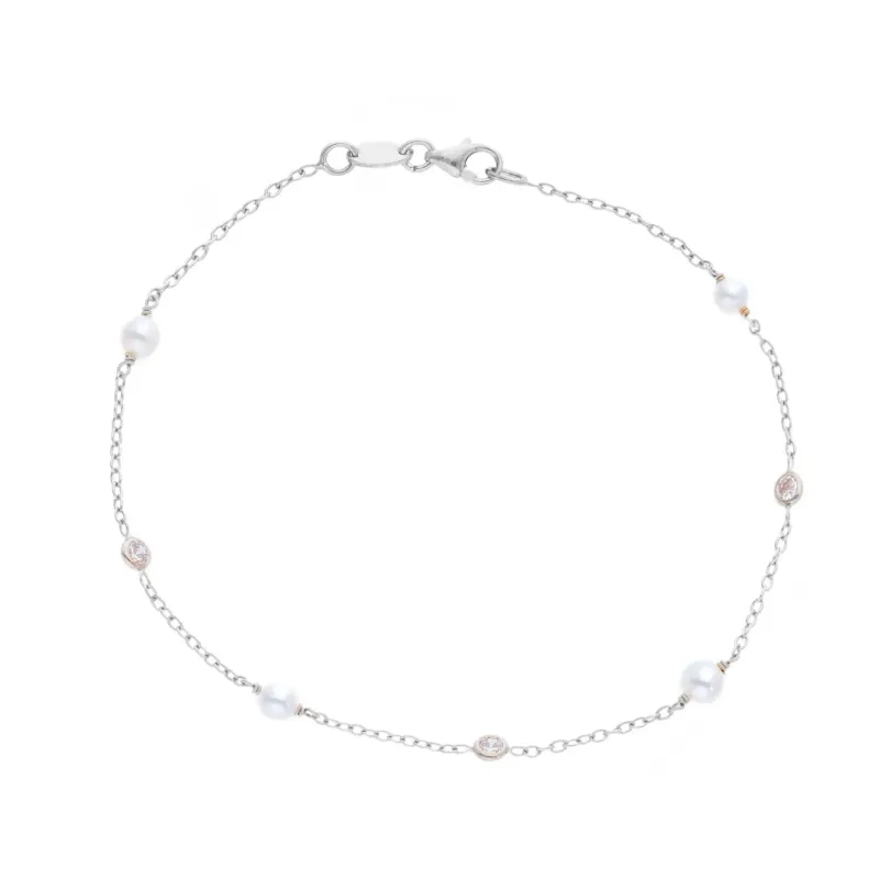 18 Karat Gold Süsswasserperlen Armband - 223265