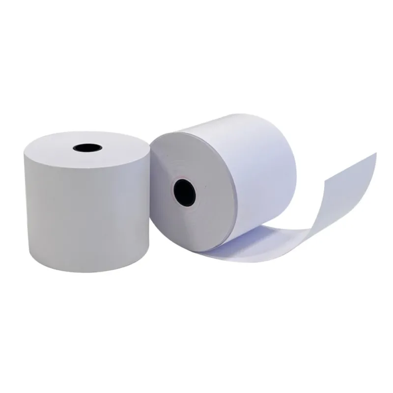 Q-CONNECT Additionsrolle Standardpapier, 70-70-17,5 mm, 43 m, 60g/m², 5 Stück, weiß
