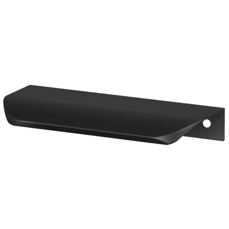 Griffleiste Kantengriff Rund 96mm (116mm Gesamtlänge) - Schwarz Matt – Furnica