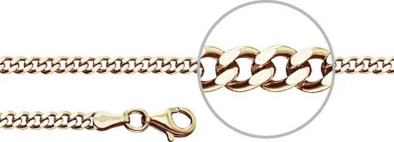 Der Kettenmacher Panzerkette für Frauen - Gold Ketten - P3-50G
