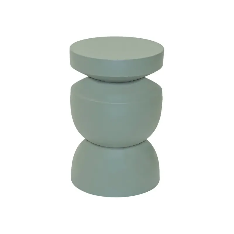 Beistelltisch – Grüne Farbe, Geriffeltes Design, Skulpturale Form - Cis | Kick Collection