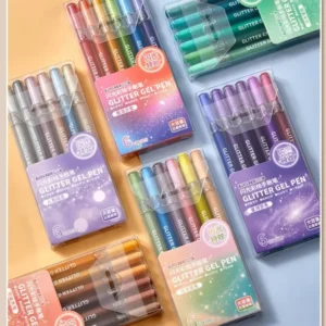 36-Color Glitter Gel Pen Set 1.0mm Metallic Pearl & Neon Highlighter