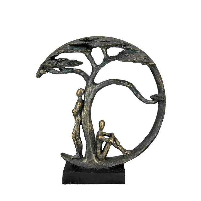 Skulptur – Antikes Finish, Bronzefarbene Oberfläche, Paarmotiv, 32 cm - Shadow | Gilde