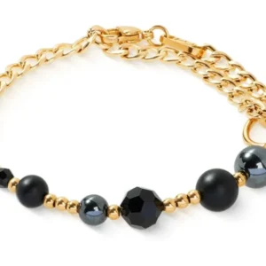 Coeur de Lion Onyx, Hämatit Damen Armband Edelstahl - 4089/30-1316