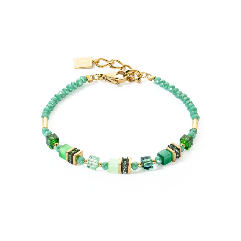Coeur de Lion Mini Cubes Damen Armband in Grün - 4565/30-0500