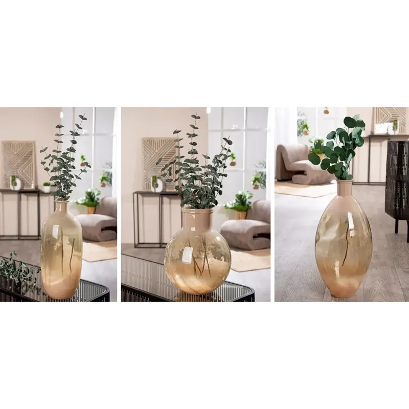 Vase – Braunes Glas, Bauchige Form, Recyceltes Material - Novelle | Gilde