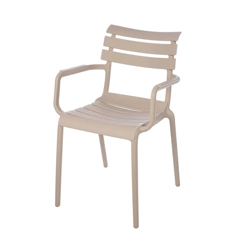 Gartenstuhl – Matte Oberfläche, Stapelbares Design, Cremefarbene Optik - Tabua | Gilde
