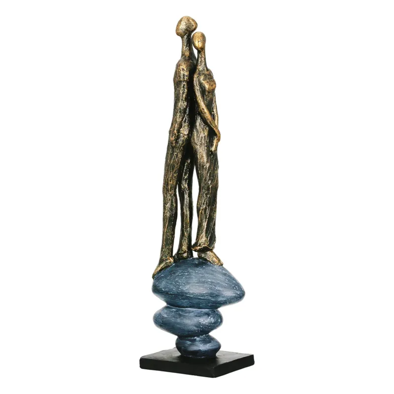 Skulptur – Antikfinish, Paar Design, Bronzefarbene Optik - Growing Together | Gilde