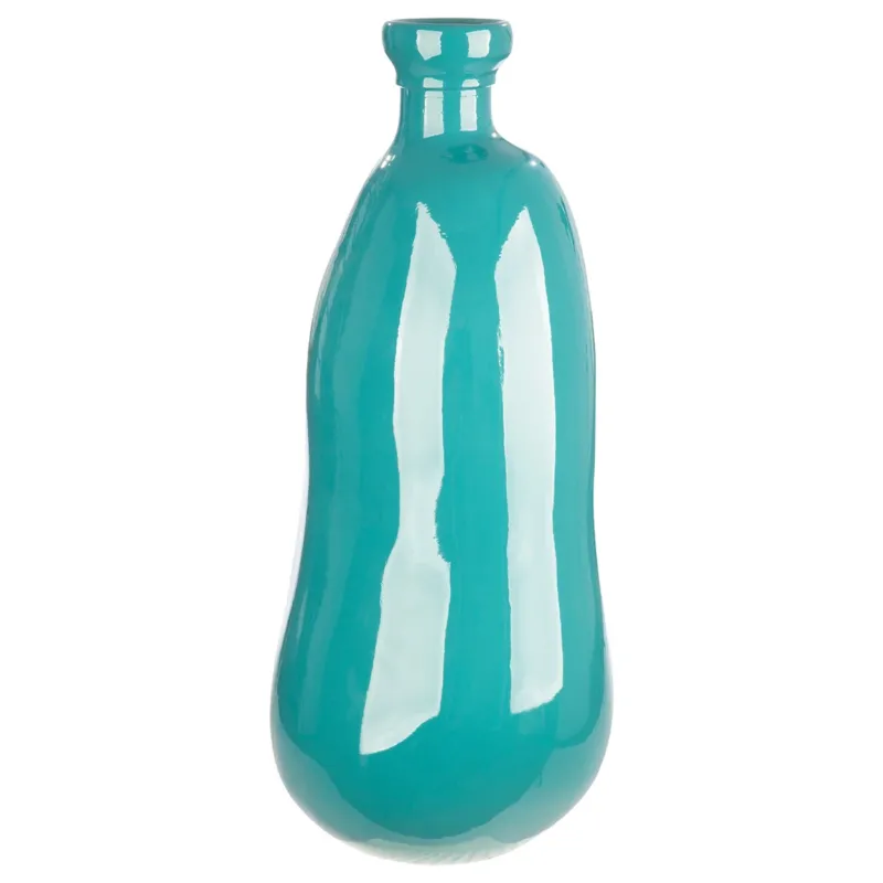 Bodenvase – Organische Form, Recyceltes Glas, Blaues Design - Sylt | Gilde