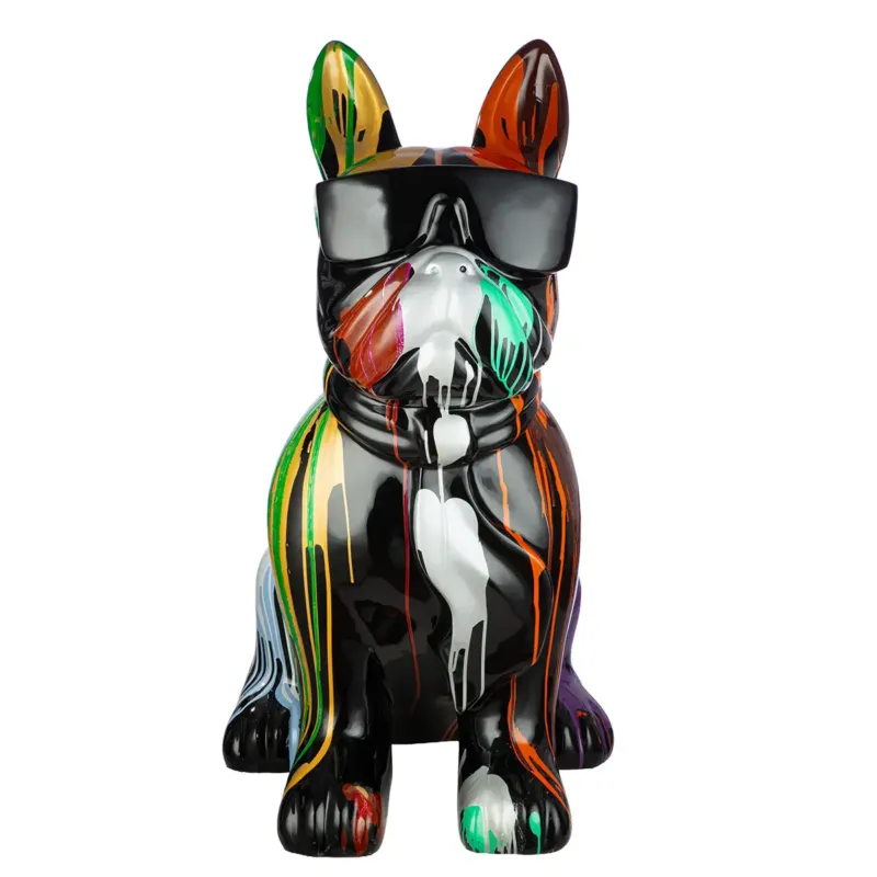 Dekofigur – Mehrfarbiger Glanz, Schwarzer Akzent, Bemalte Oberfläche, 122 cm - Colores | Gilde