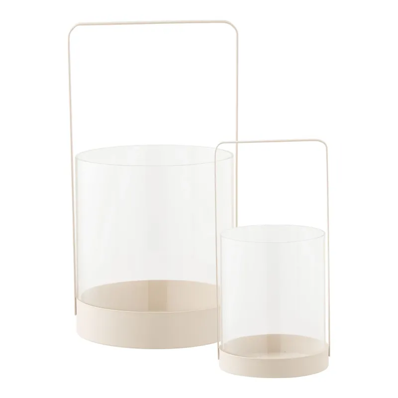 Windlicht – Glas & Metall, 2er Set, 25/35 cm - Hurricane | House Nordic