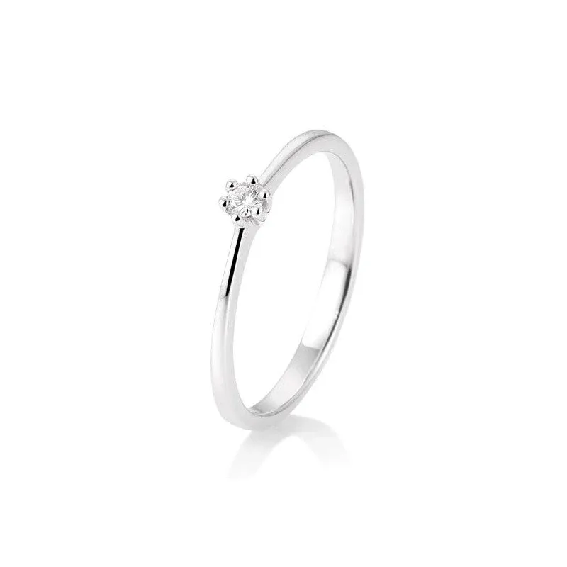 18 Karat Solitär-Ring 6er Krappe 0,05-0,30 ct. - 41857700