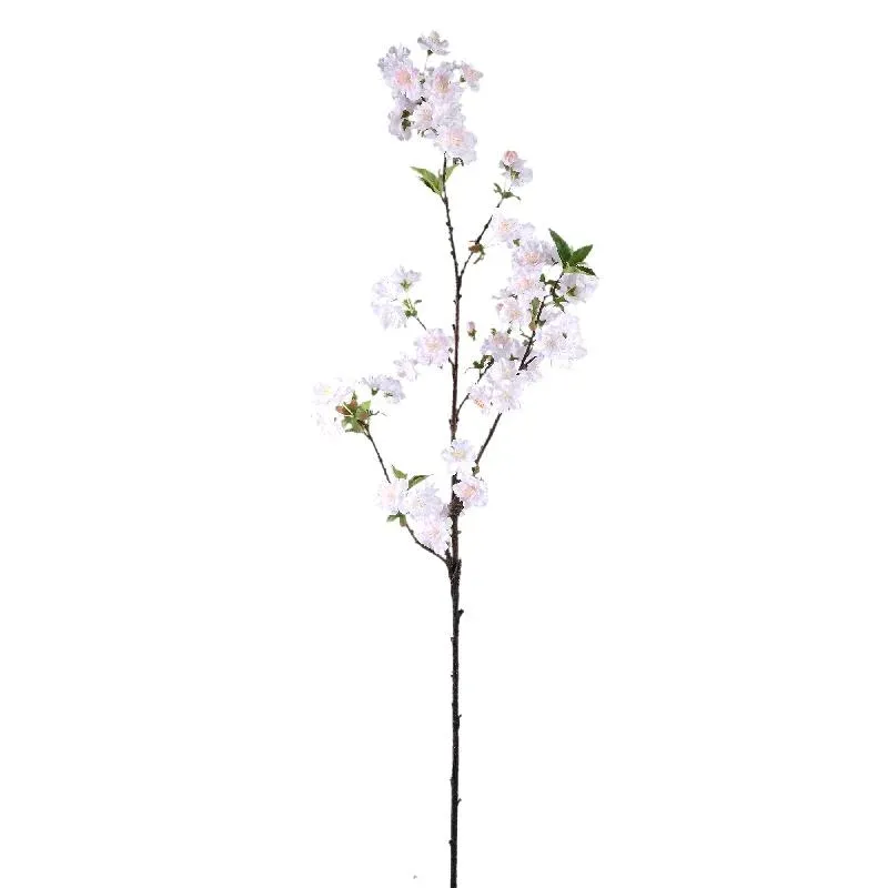 Kunstblume – Weißer Pflaumenblütenzweig, Beschichtete Oberfläche, Polyestergewebe | PTMD