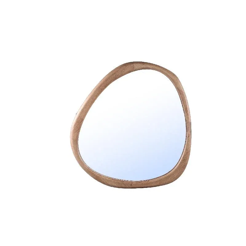 Wandspiegel aus Rubberwood- und MDF-Holz mit organischer Form, Natur-Finish und M – Neelix | PTMD