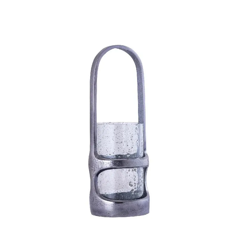 Laterne – Gegossenes Aluminium Design, Hohe Form, Schwarzer Farbton, S – Rahana | PTMD