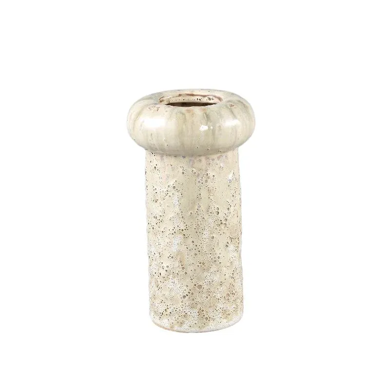 Topf – Cremefarbene Oberfläche, Runde Form, Glasierte Oberfläche, Keramik, M – Wang | PTMD