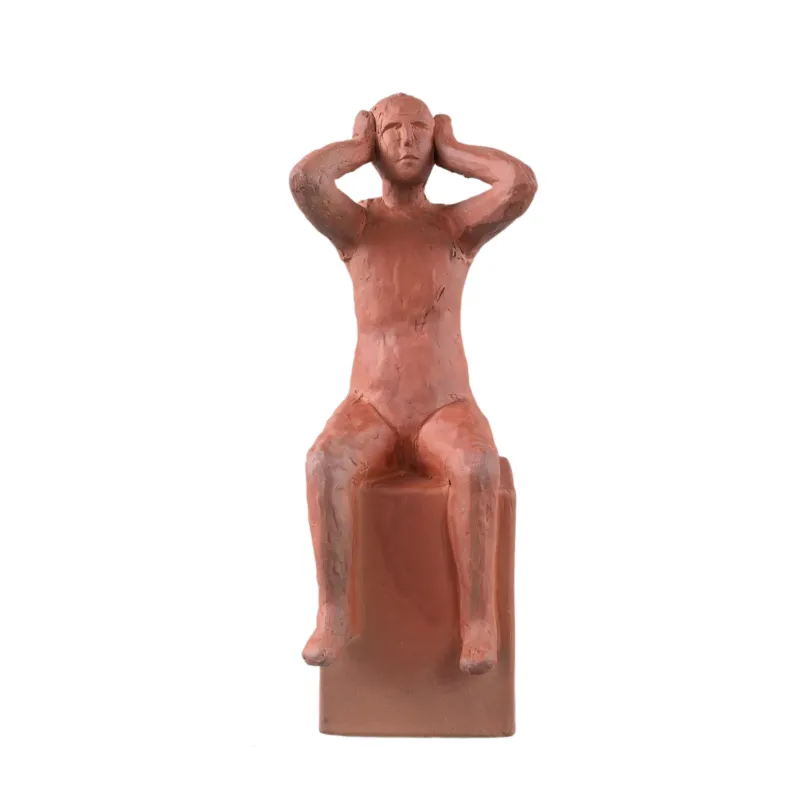 Statue – Mensch Design, Keramik Material, Braun, A – Amii | PTMD