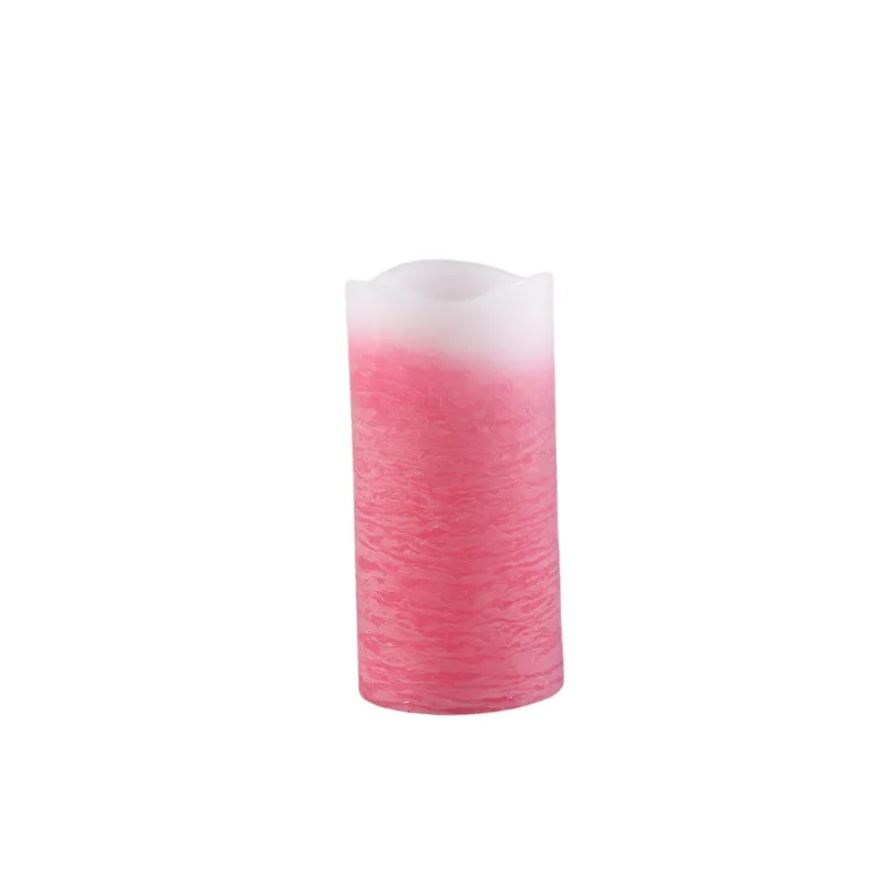LED Kerze – Ombre Farbeffekt, Rosa Farbe, Flackernde Flamme, L | PTMD