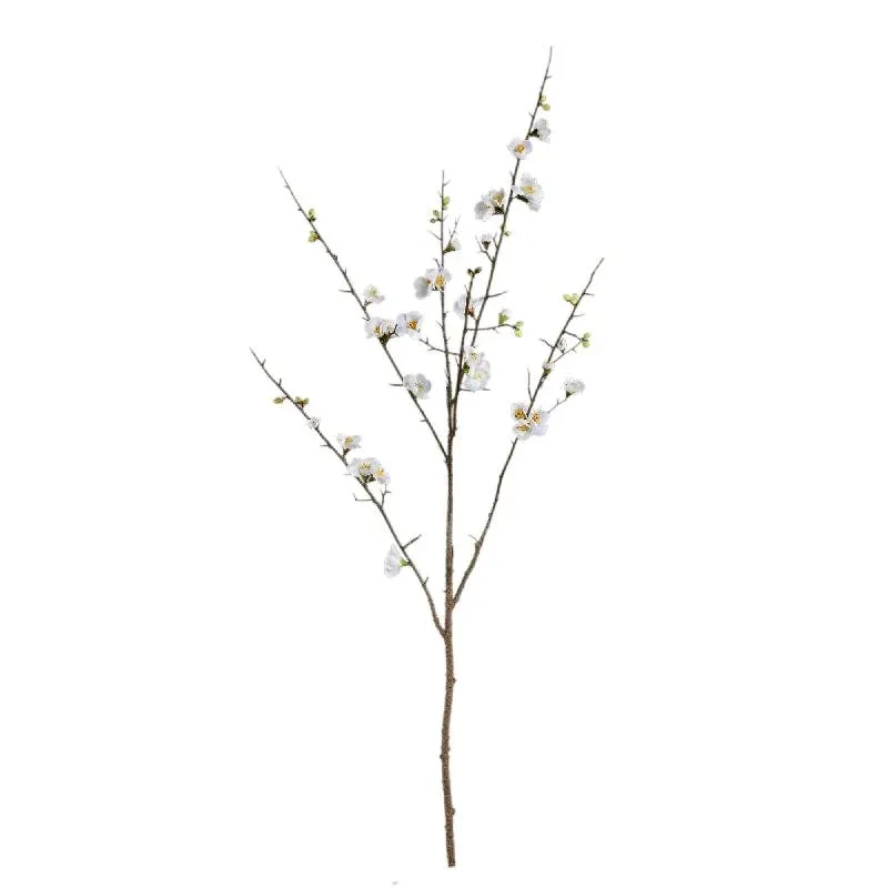 Kunstblume – Weißer Kirschblütenzweig, Polyestergewebe, handgefertigt | PTMD