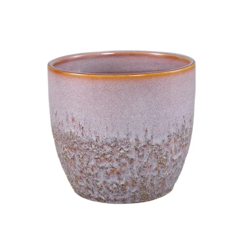 Blumentopf - Keramik, Runde Form, Bauchige Form, Rosa, L - Harper | PTMD