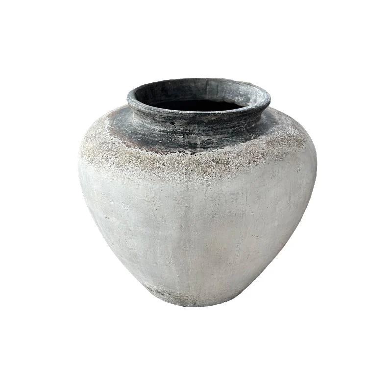 Topf – Runde Form, Dunkler Rand, GRC Material, L – Jinsu | PTMD