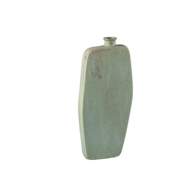Vase – Mintgrüne Oberfläche, Runde Form, Flaschenform, Keramikmaterial, L – Amalie | PTMD