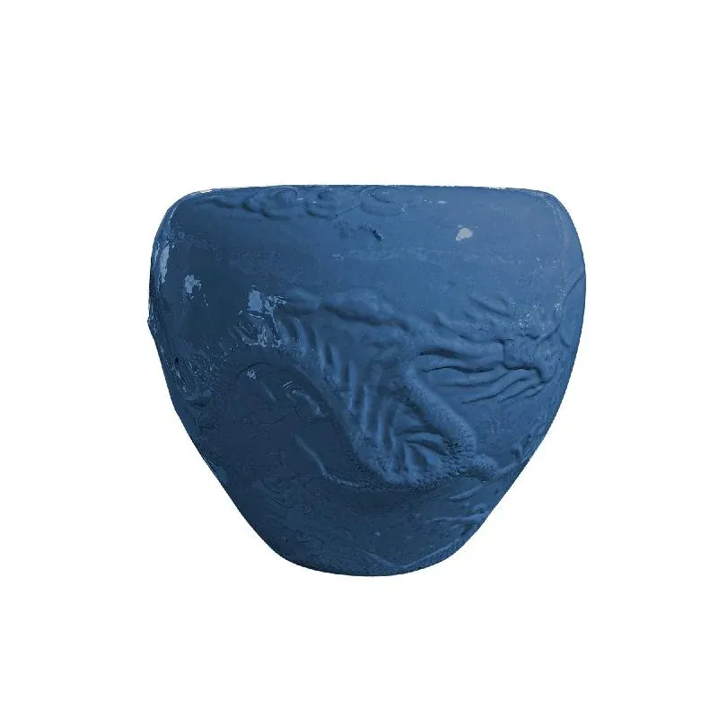 Topf – Drachen Design, Runde Form, Keramik Material, Blau – Terron | PTMD
