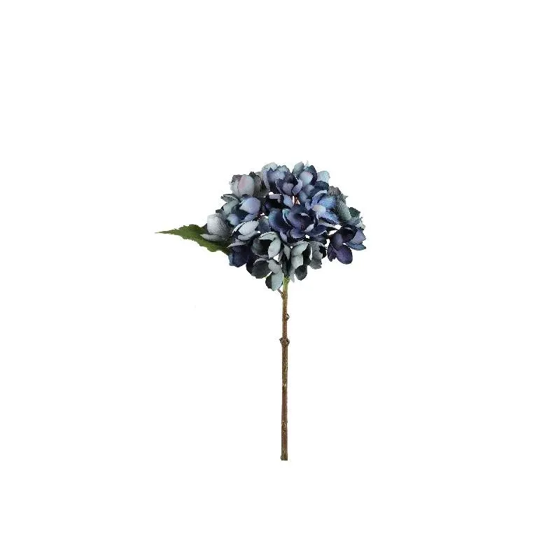 Hortensienblume - Blaue Hortensienstängel, Stoff & Kunststoff, S | PTMD