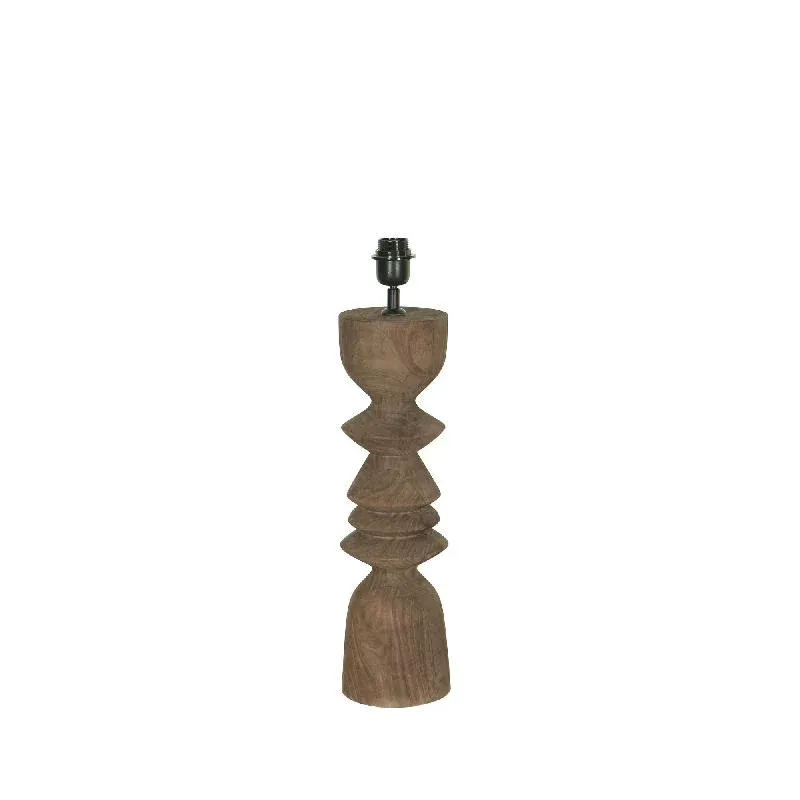 Tischlampenfuß – Mangoholz Braun, natürliche Optik, 50 cm hoch - Elaine | PTMD