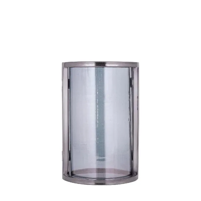 Windlicht – Modernes Design, Runde Form, Edelstahl Material, Schwarz, S – Jarie | PTMD