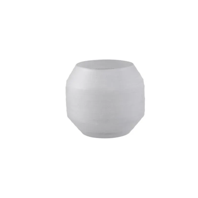 Vase – Weißer Farbton, Glas Material, Streifen Design, S – Malia | PTMD