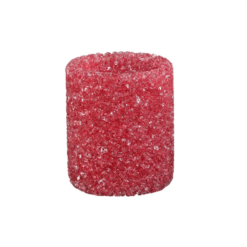 Teelichthalter – Glas Material, Dunkelrosa Ton, Kristall Design, L – Marsella | PTMD