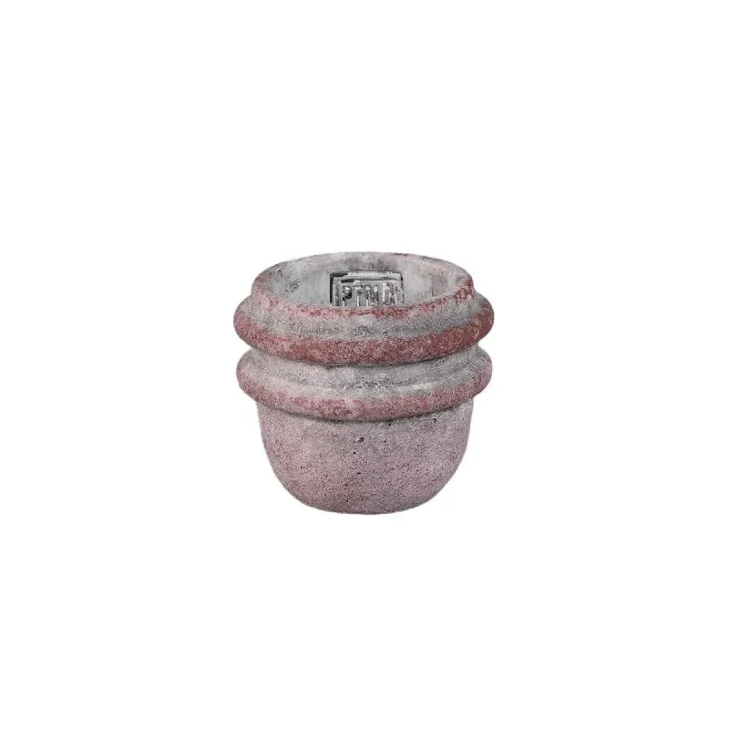Topf – Doppelte Kante, Zement Material, Runde Form, Rosa, XS - Almeda | PTMD