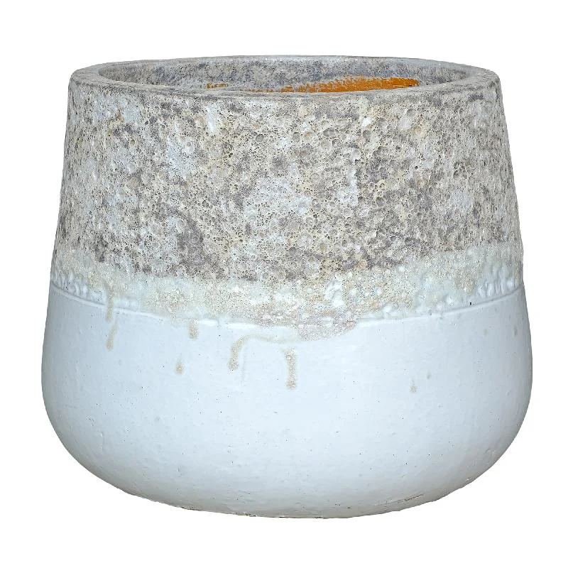 Topf – Raues Design, Runde Form, Keramik Material, L – Lenz | PTMD
