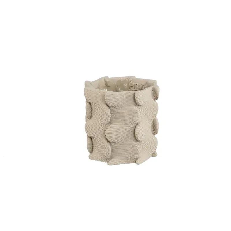 Topf– Beige Farbe, Dreidimensionales Erweiterungs Design, Zement Material, M – Norma | PTMD