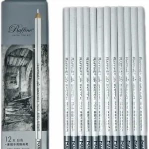 MARCO Raffine Professional Artist White Charcoal Pencil 12 Pack