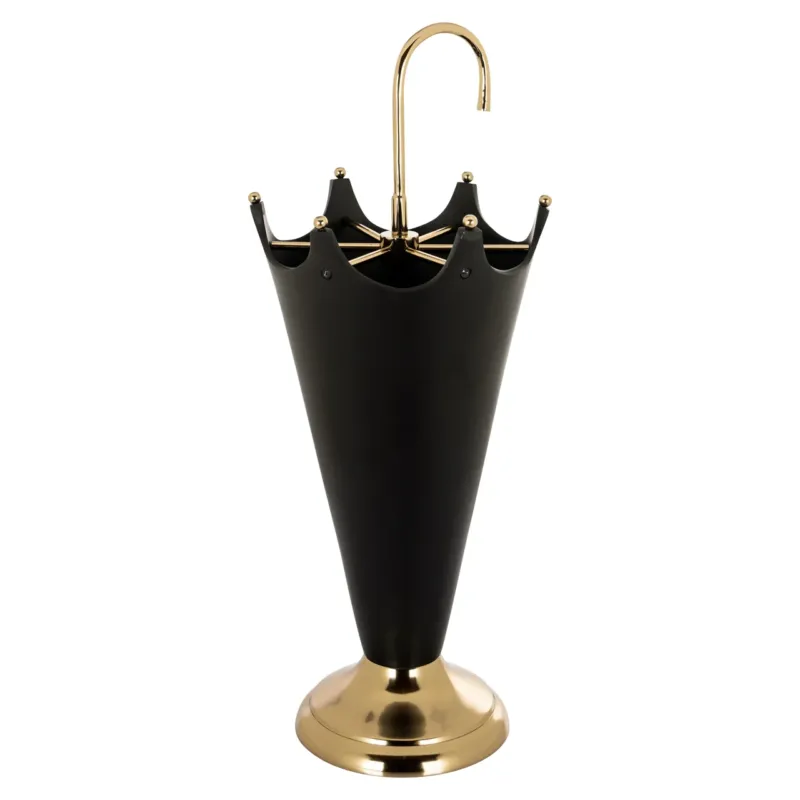 Dekoratives Objekt Jytte – Schirmständer in Black/Gold aus Aluminium