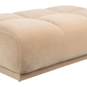 Hocker Hazel Beige mit Eukalyptusholz-Gestell von Zuiver