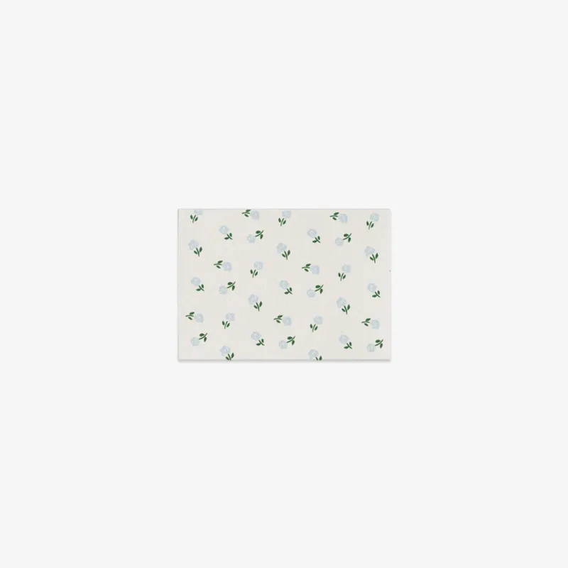 a6 greeting card with small light blue flowers