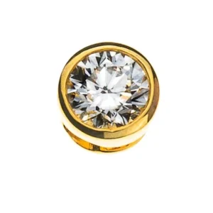 Anhänger Solitär Zargenfassung Diamant Gelbgold 750 0.50 ct.