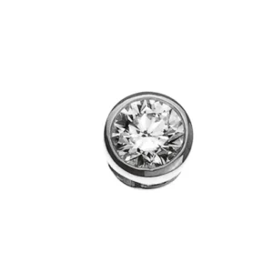 Anhänger Solitär Zargen-Fassung Weissgold 750 0.10 ct.