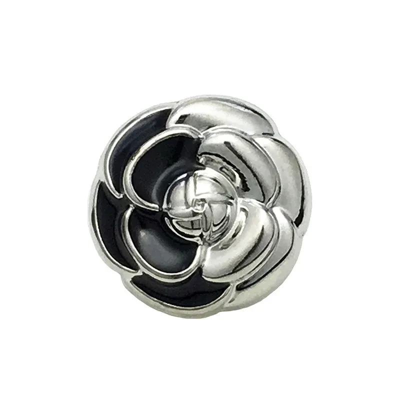 12mm Exquisite Gold & White Flower-Shaped Shirt Buttons 20pcs