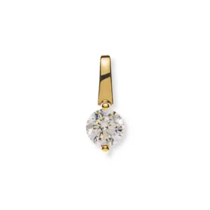 Anhänger Gelbgold 375 mit Zirkonia schlicht