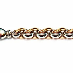 Collier Erbs Bicolor 750 Handarbeit 45cm ca. 9,5mm